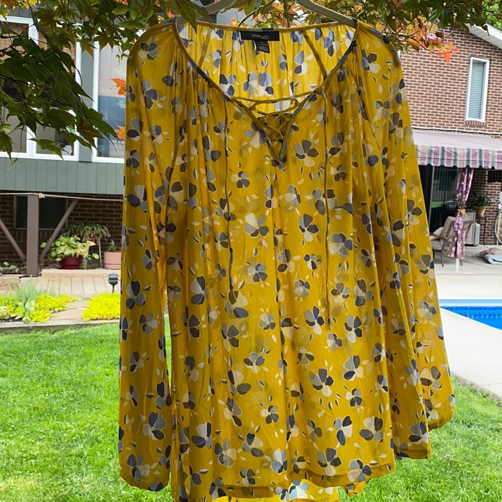 Style & Company Print Tunic 1X